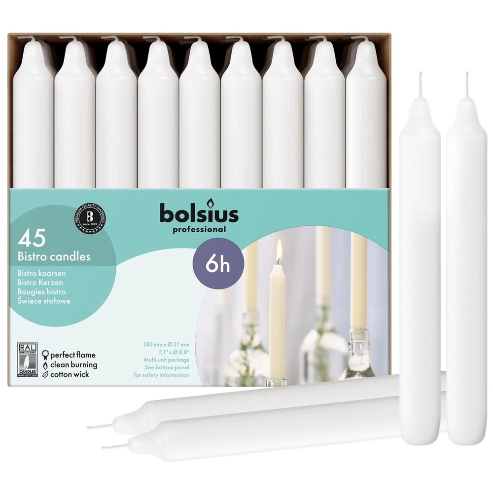 Professional White Bistro Candles